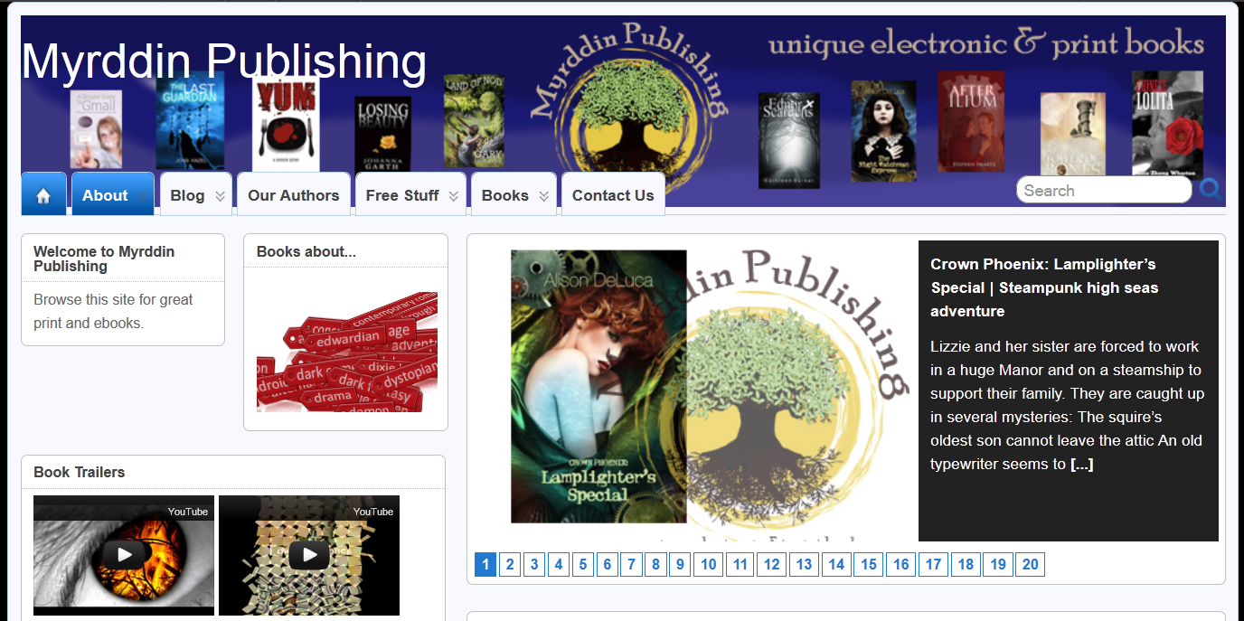 Designing the Myrddin Publishing website