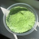 container of homemade green slime